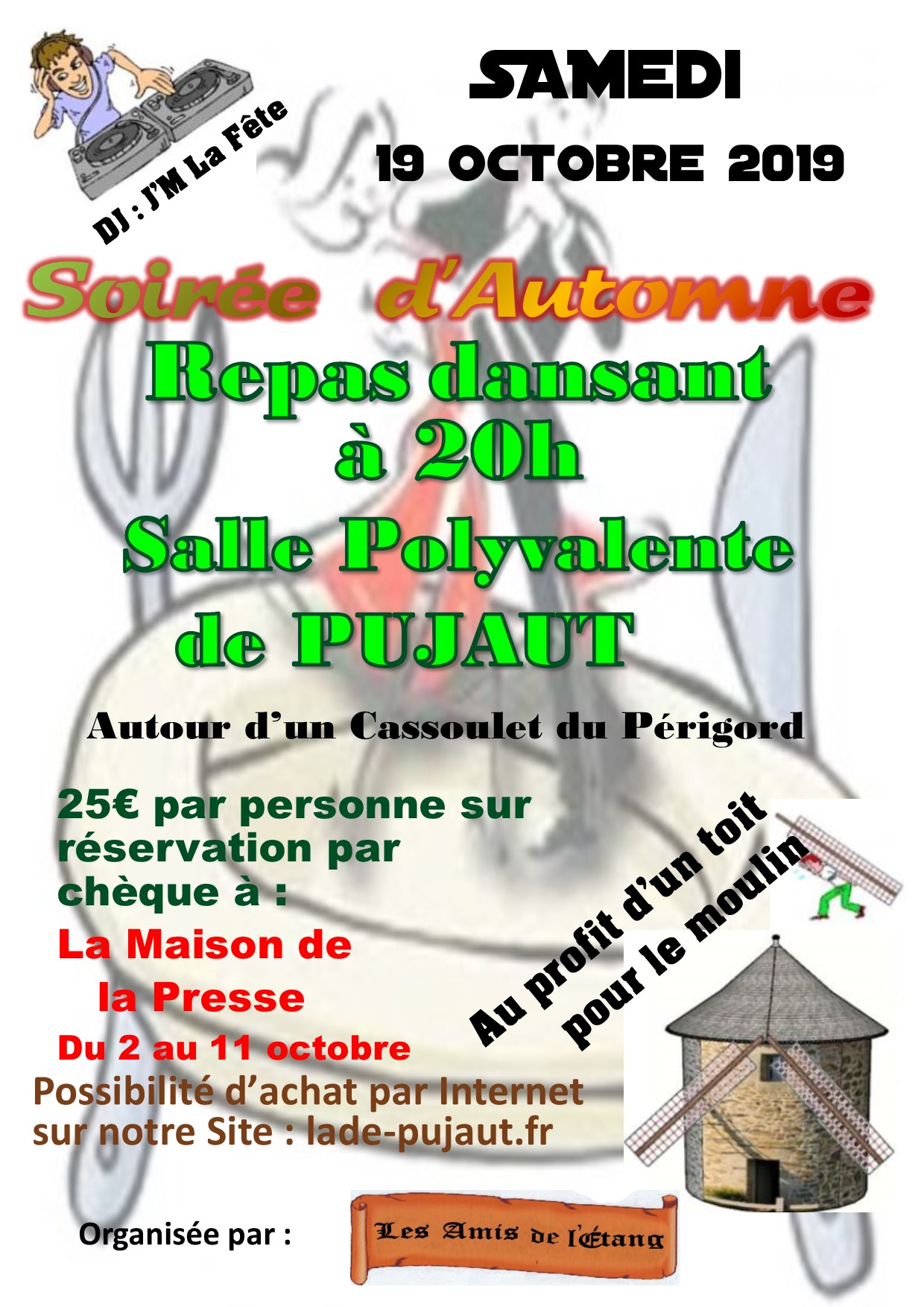 affiche repas du moulin